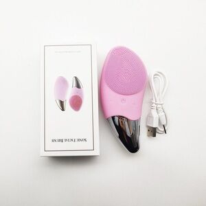 Mini Electric Facial Cleansing Brush Silicone Sonic Face Cleaner Deep